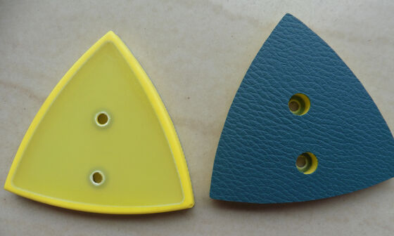 Non-Vacuum Triangular Disc pad Pneumatic grinder Sanding pad 73mm x 75mm